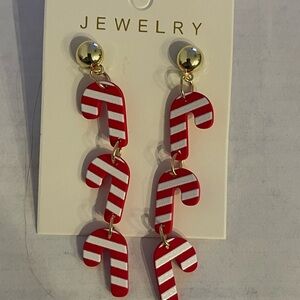 Red and White Candy Cane Earrings